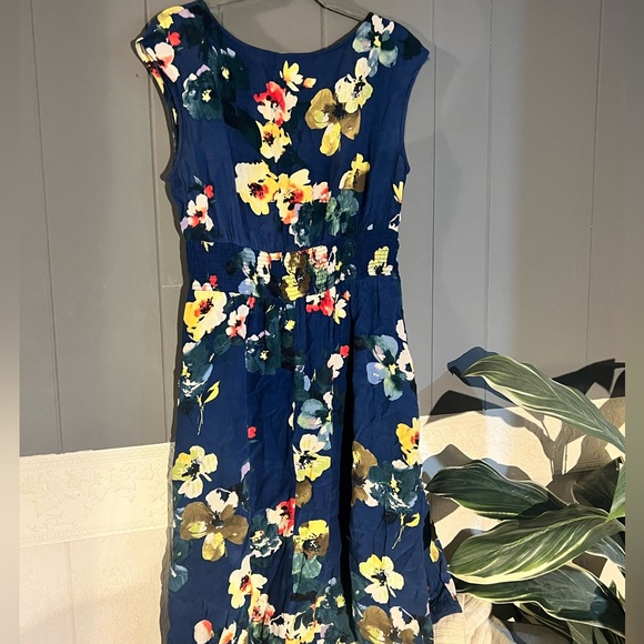 Anthropologie Rare MAEVE Evaline Blue Floral Dress - Picture 4 of 5